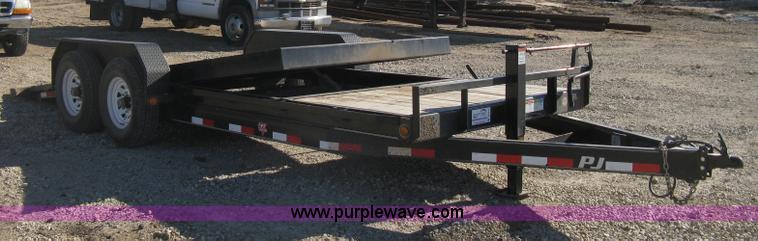 image for item B8420 2012 PJ tandem axle tilt deck flatbed trailer