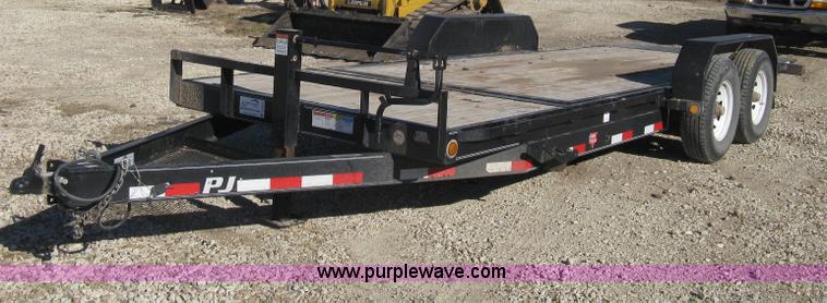image for item B8420 2012 PJ tandem axle tilt deck flatbed trailer