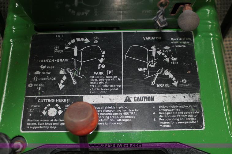 image for item E2555 John Deere 210 lawn mower