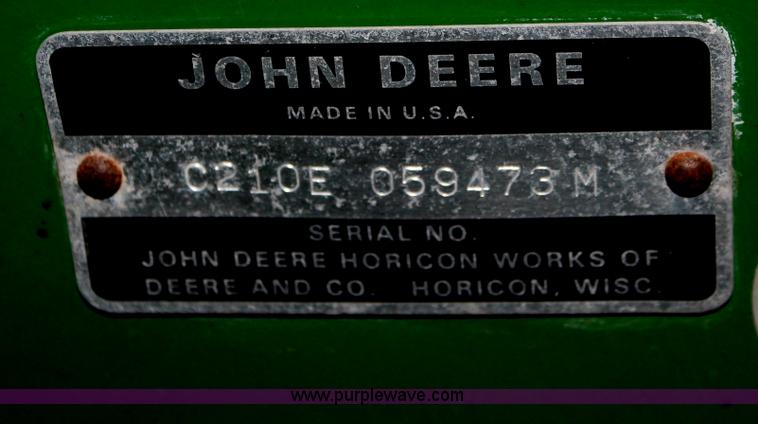 image for item E2555 John Deere 210 lawn mower