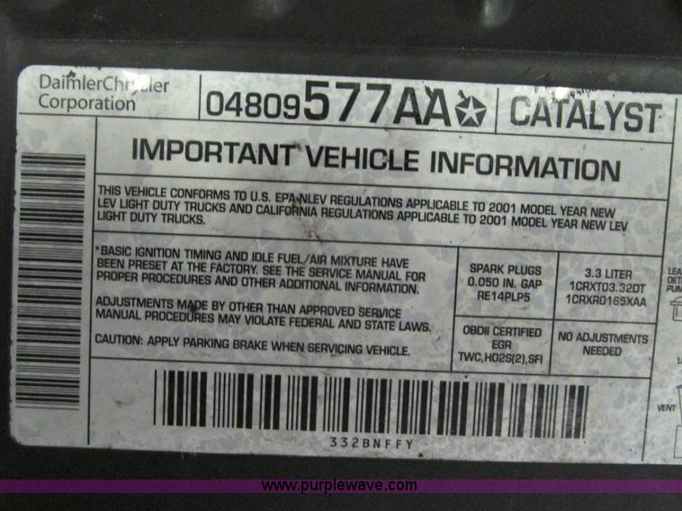 image for item F4268 2001 Dodge Grand Caravan Sport van