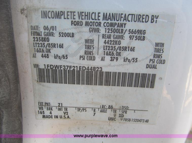 image for item F4691 2001 Ford F350 Super Duty service truck