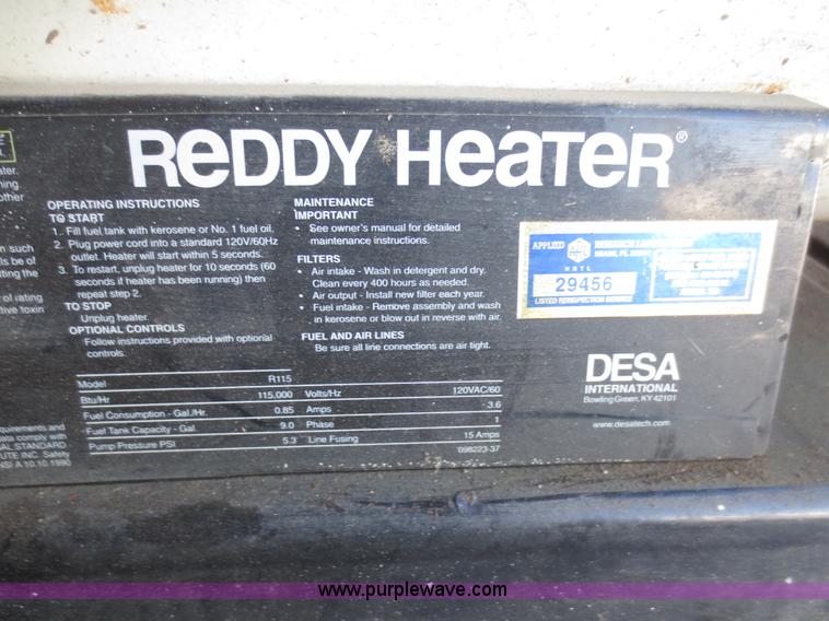 image for item V9115 Reddy Heater PRO115 heater