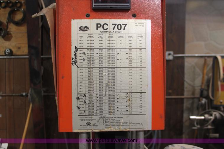 image for item V9174 Gates PC707 hose and tube crimp machine