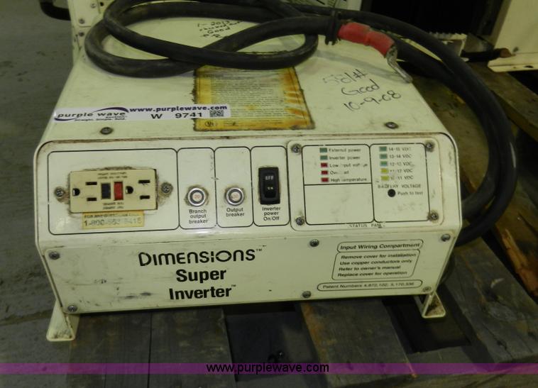 Dimensions Super Inverter in Topeka, KS | Item W9741 sold | Purple Wave