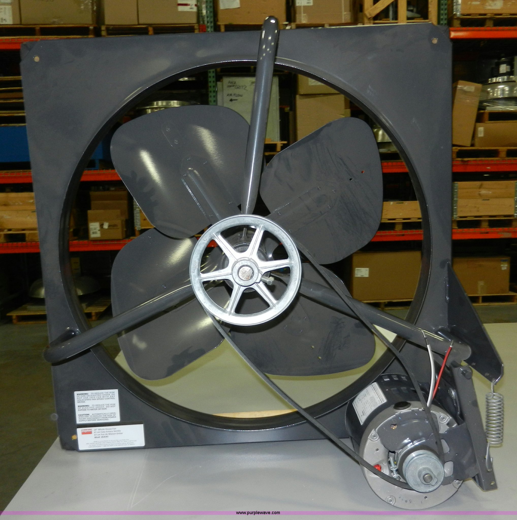 Dayton 24" whole house fan in Lenexa, KS Item W9515 sold Purple Wave