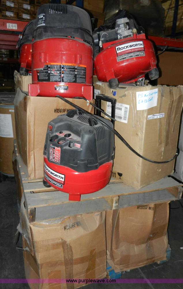 image for item W9711 Approximately 15 Rockworth air compressors