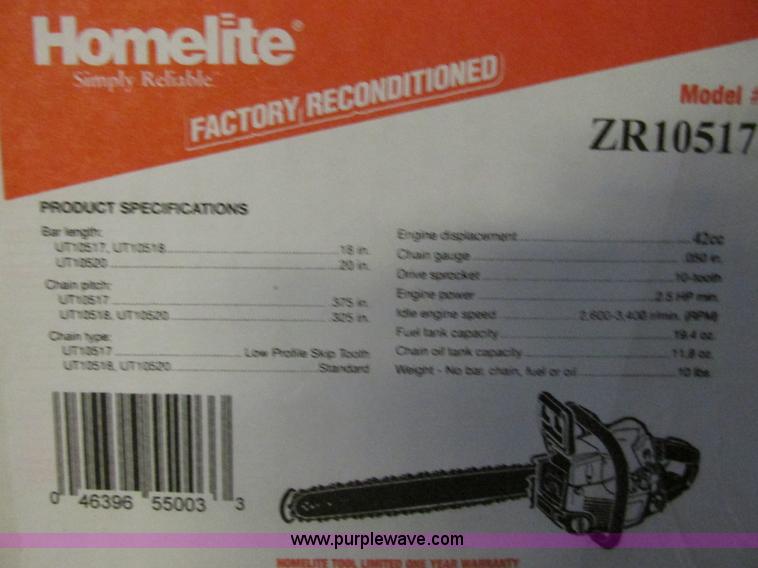 image for item Y9514 (9) Homelite chain saws