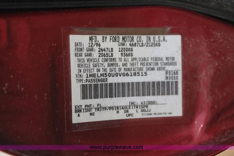 image for item V9214 1997 Mercury Sable GS