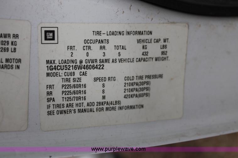 image for item V9216 1998 Buick Park Avenue Ultra