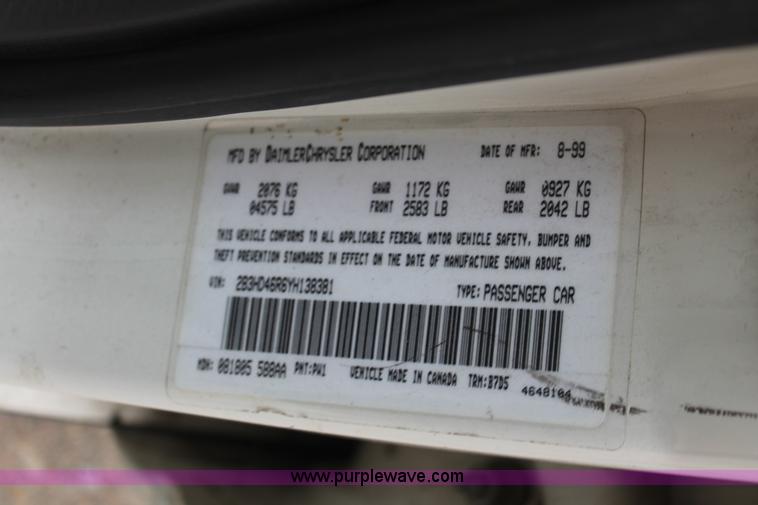 image for item V9218 2000 Dodge Intrepid