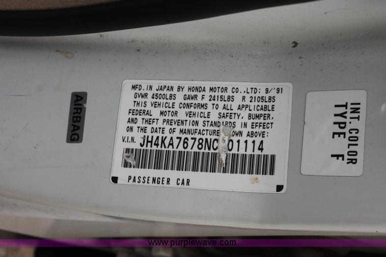 image for item V9232 1992 Acura Legend LS