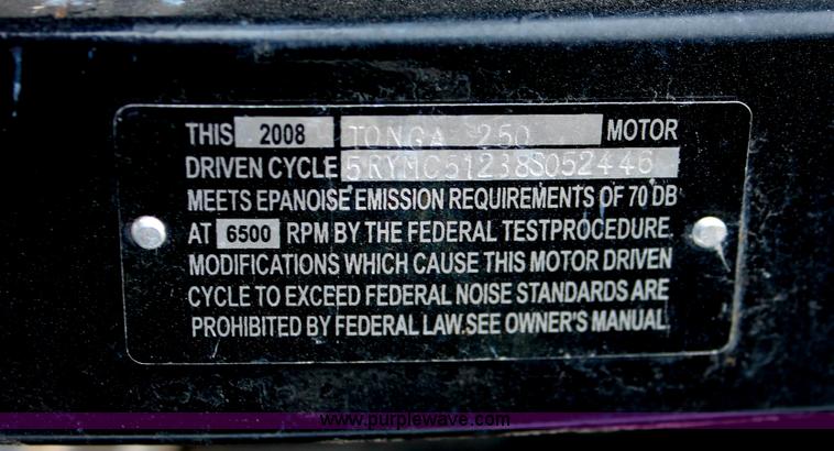 image for item V9235 2008 Roketa Tonga 250 motorcycle