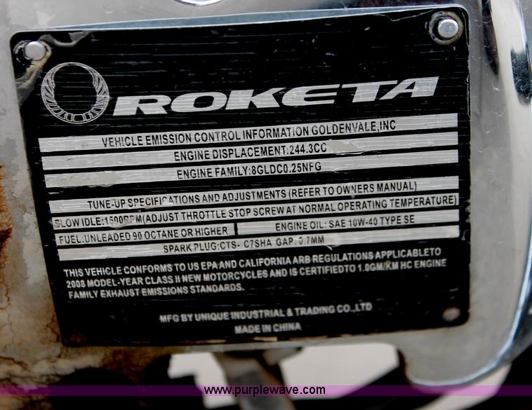 image for item V9235 2008 Roketa Tonga 250 motorcycle