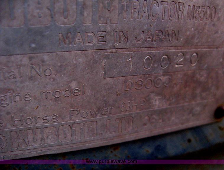 image for item B8396 Kubota M5500 tractor