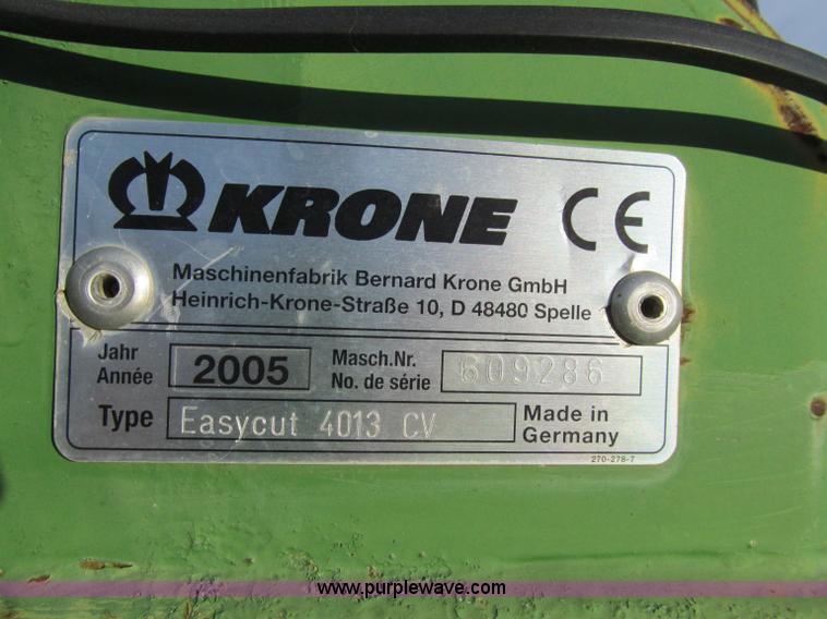 image for item D7140 2005 Krone EC-4013CV mower conditioner