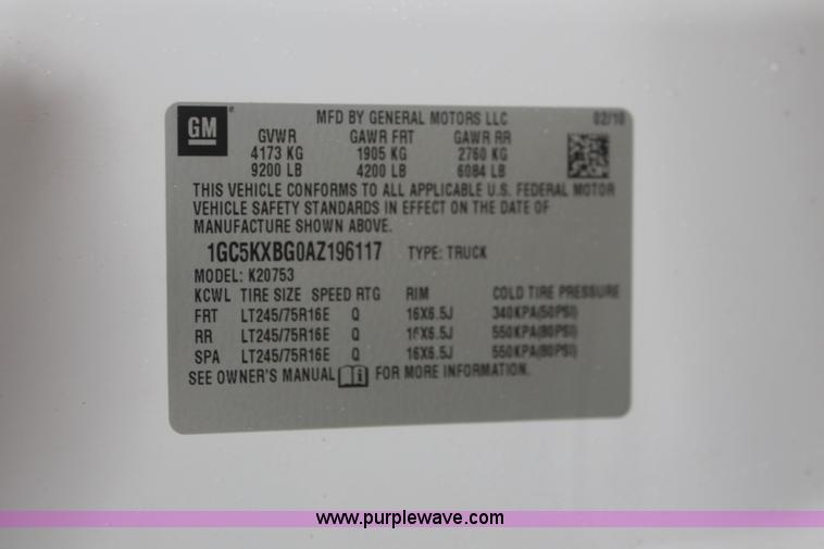 image for item E2564 2010 Chevrolet Silverado 2500HD LT Extended Cab pickup truck