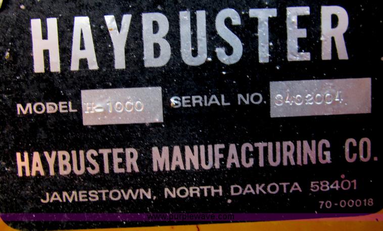 image for item G5625 Haybuster bale processor