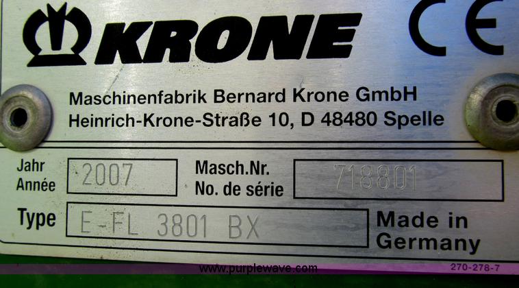 image for item G5633 2007 Krone 720PU Easy Flow pick up header