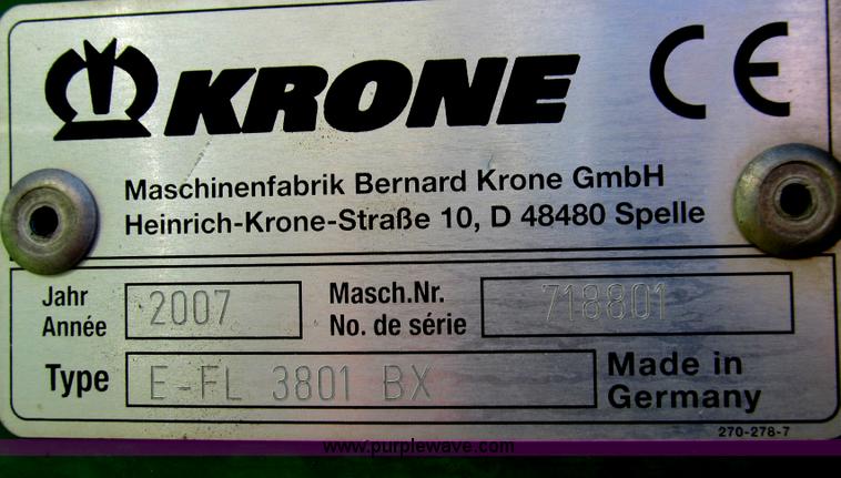 image for item G5633 2007 Krone 720PU Easy Flow pick up header