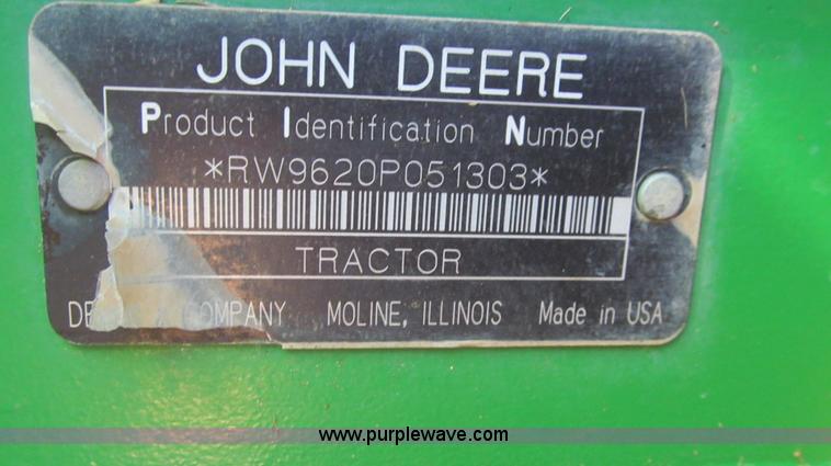 image for item G5635 2007 John Deere 9620 tractor