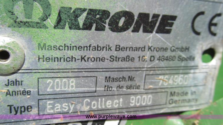 image for item G5637 2008 Krone EasyCollect 9000 head