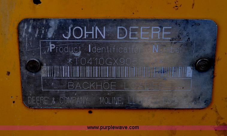 image for item C3313 2002 John Deere 410G backhoe extendahoe