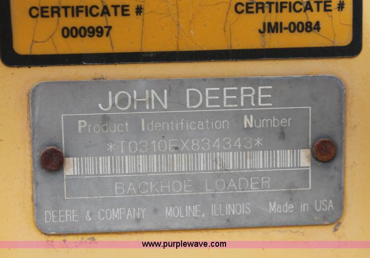 image for item E3038 1997 John Deere 310E backhoe