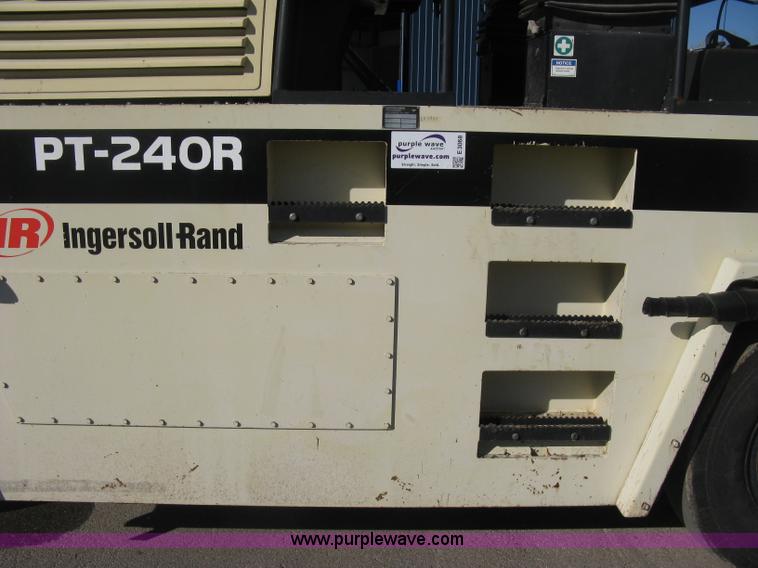 image for item E3068 2002 Ingersoll Rand PT-240R rubber tire asphalt roller