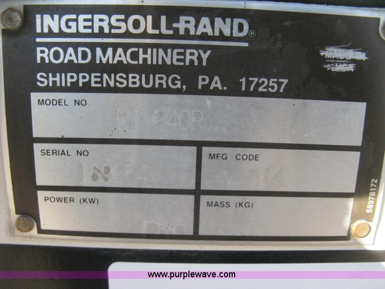 image for item E3068 2002 Ingersoll Rand PT-240R rubber tire asphalt roller