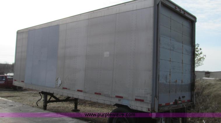 image for item E3720 1991 Fruehauf 30' enclosed van trailer