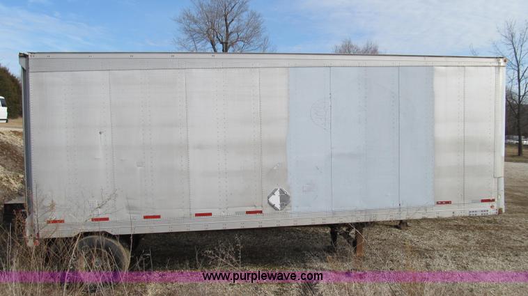 image for item E3720 1991 Fruehauf 30' enclosed van trailer