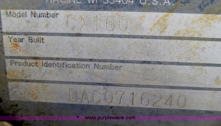 image for item E3722 2001 Case CX160 excavator