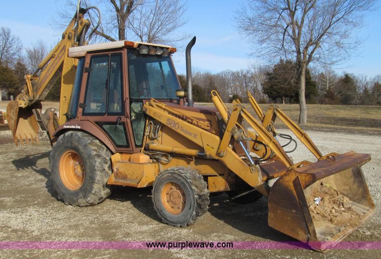 image for item E3723 1992 Case 580 Super K Extendahoe backhoe