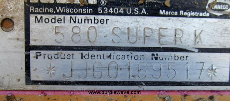 image for item E3723 1992 Case 580 Super K Extendahoe backhoe