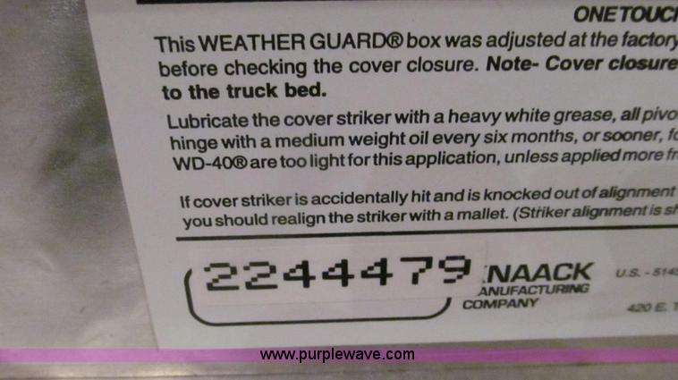 image for item E3731 Weatherguard aluminum crossbed toolbox