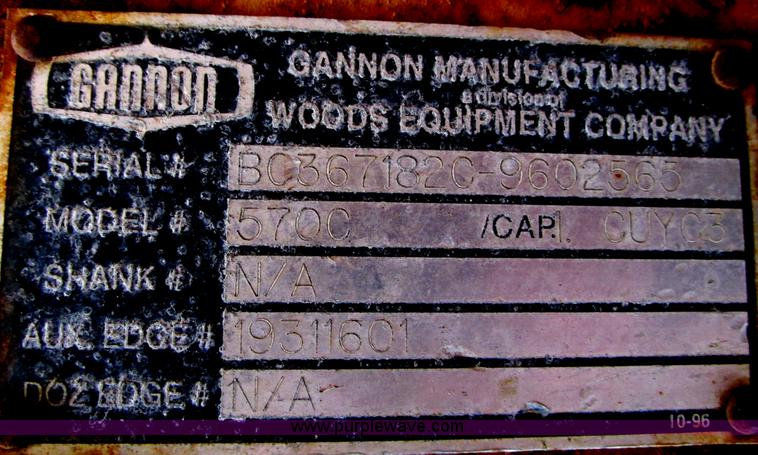 image for item F4196 1997 Case 580L backhoe