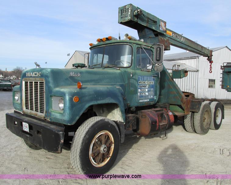 image for item F4197 1979 Mack crane hoist semi truck
