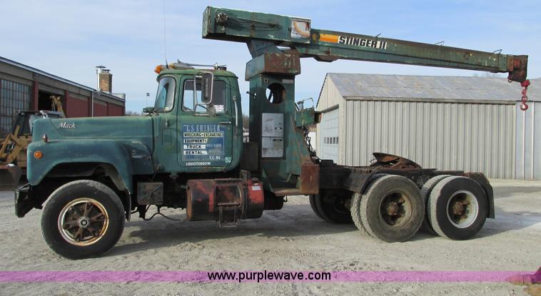 image for item F4197 1979 Mack crane hoist semi truck