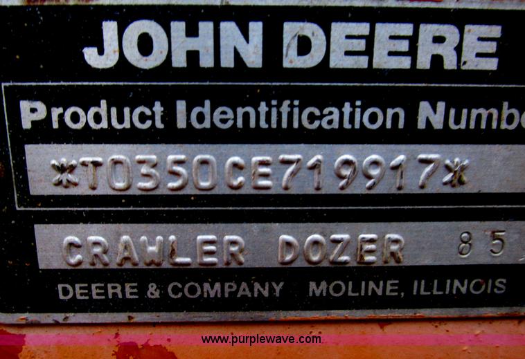 image for item F4209 1985 John Deere 350C dozer