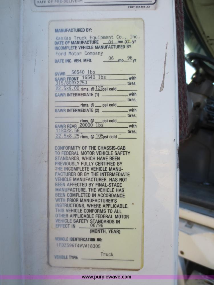 image for item F6587 1997 Ford Louisville dump truck