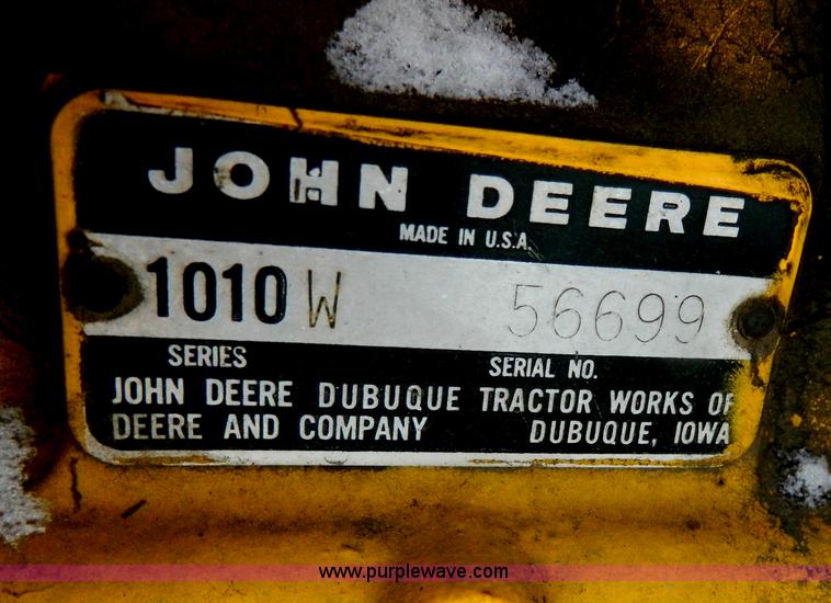 image for item Y9050 John Deere 1010 backhoe