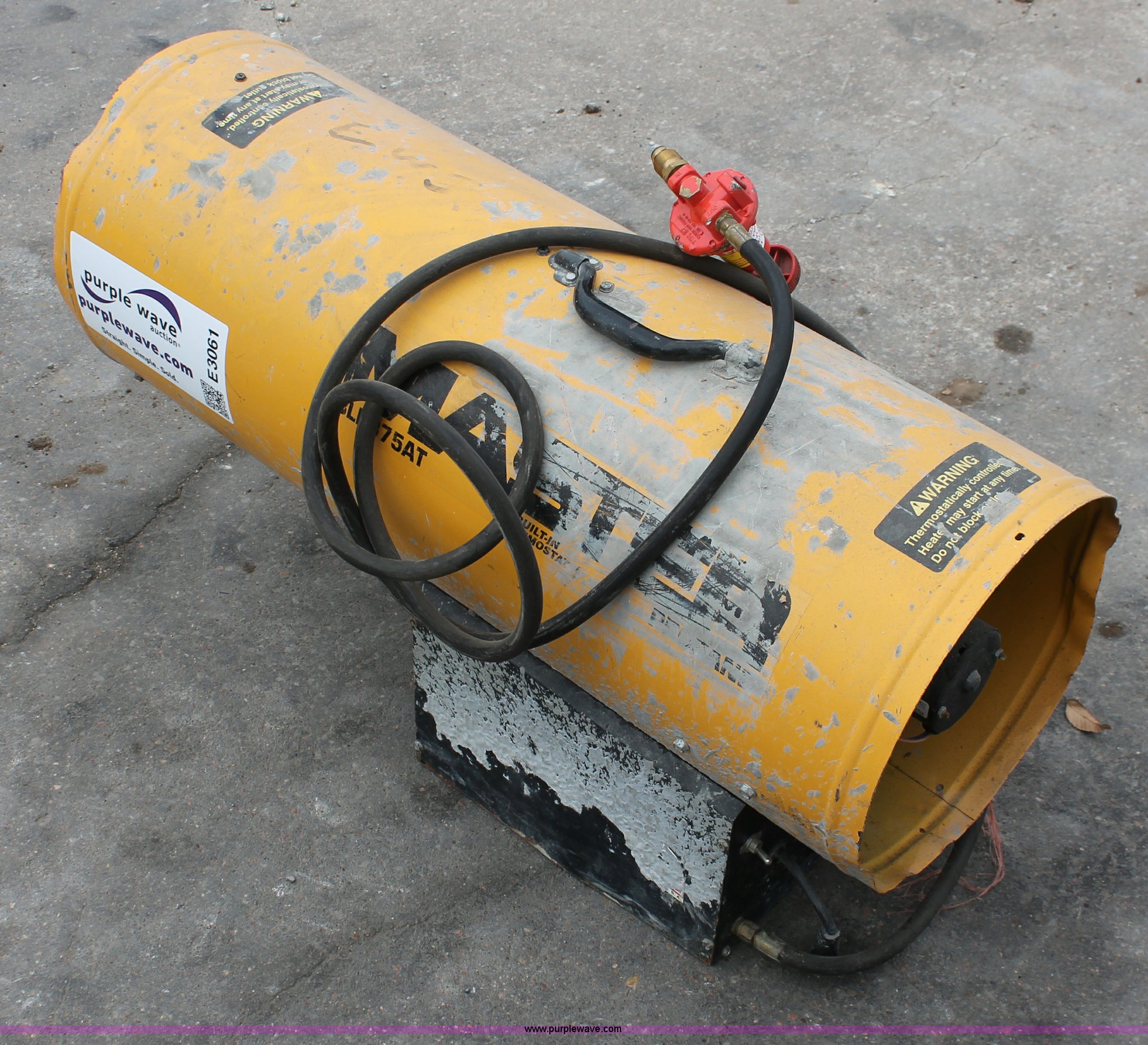 Master BLP375AT propane torpedo heater in Wichita, KS | Item E3061 sold |  Purple Wave