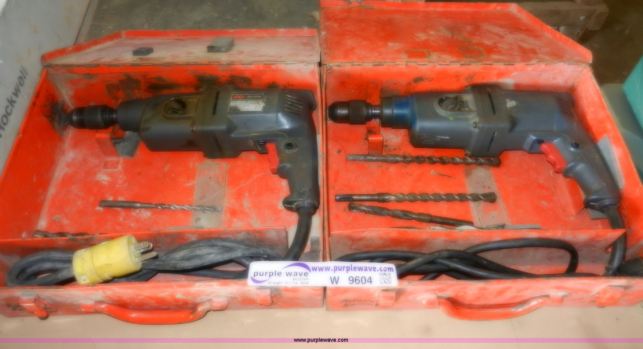 (2) Skil RotoHammers with cases in Topeka, KS Item W9604 sold