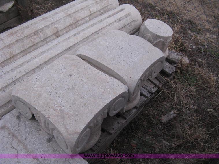 image for item AG9653 Set of 2 Mediterranean natural stone carved columns