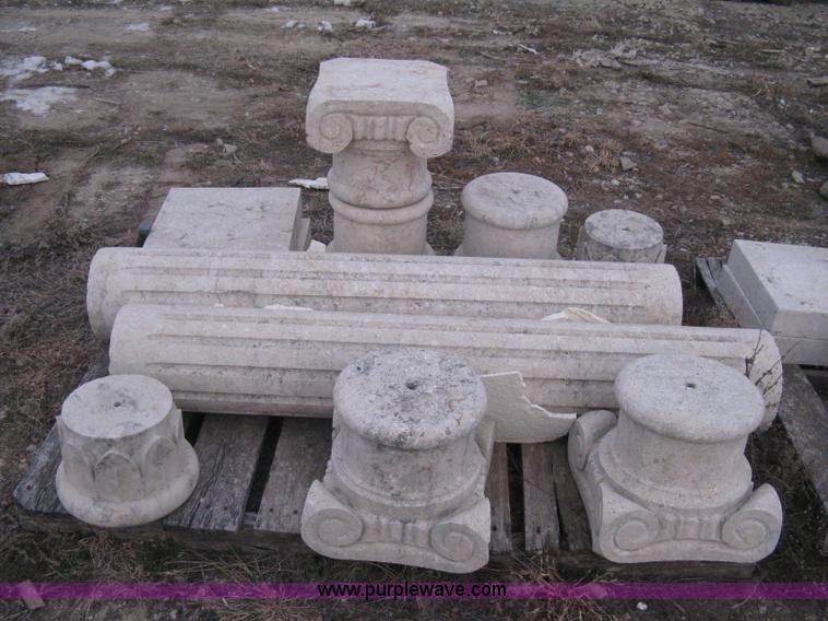 image for item AG9655 Set of 2 Mediterranean natural stone carved columns
