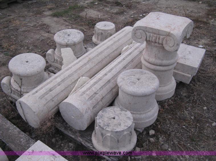 image for item AG9655 Set of 2 Mediterranean natural stone carved columns