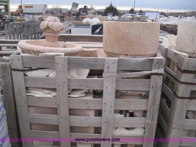 image for item AG9656 8 foot diameter Mediterranean carved natural stone fountain