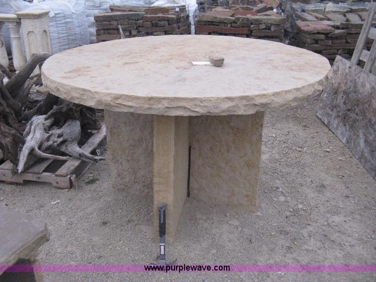 image for item AG9660 60" - 3 piece round buff stone table