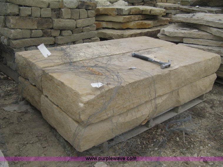 image for item AG9689 5 foot wide buff stone steps, ( 4 pieces)